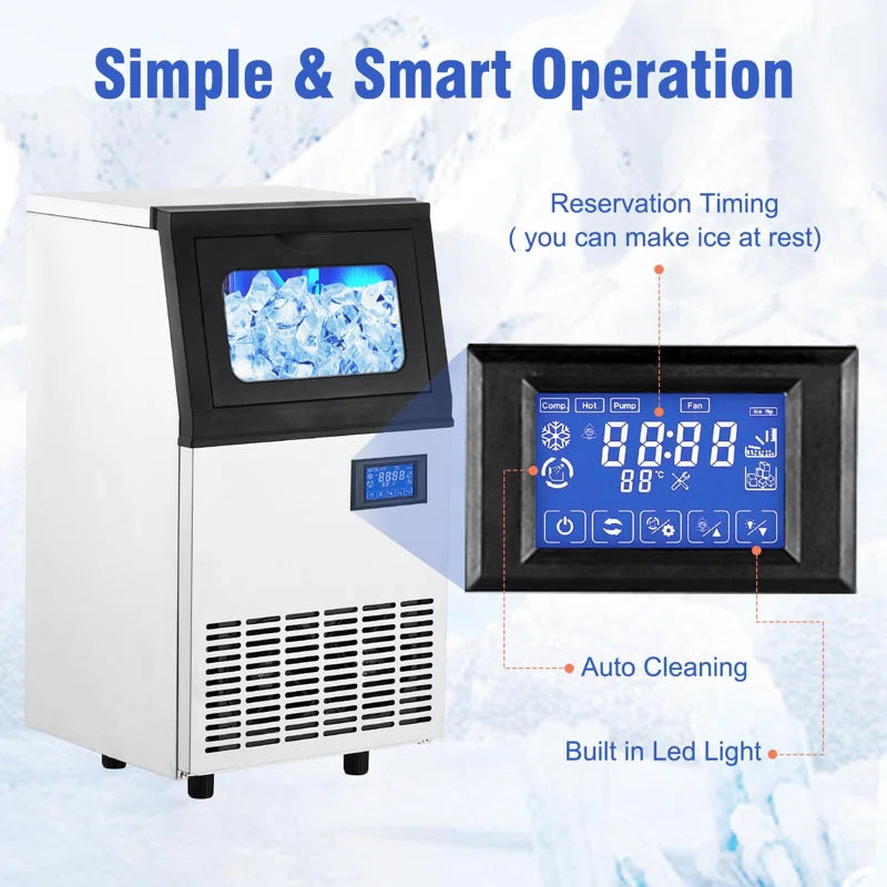 Babevy 85 lb. Daily Production Freestanding Ice Maker